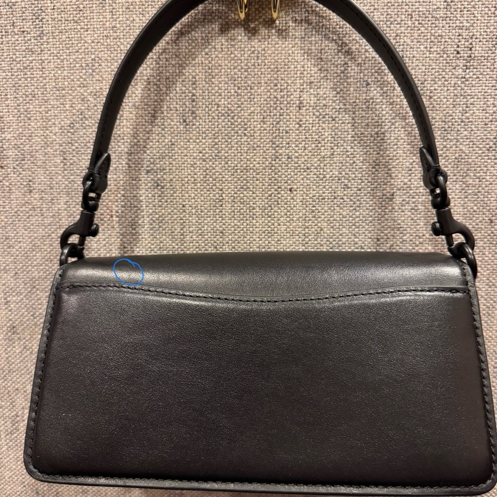 Coach Tabby Shoulder Bag 20 Black refined calf leather with signature canvas - Picture 15 of 15
